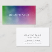 Moderne Minimalistische Elegante Einfache Vorlage Visitenkarte (Vorne/Hinten)