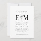 Moderne Minimalistische, elegante Foliage Einladung (Vorderseite)