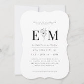 Moderne Minimalistische, elegante Foliage Einladung (Vorderseite)