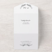 Moderne Minimalistische, elegante Foliage QR Code All In One Einladung (Außenbereich)