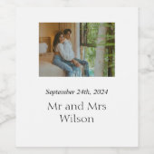 Moderne Minimalistische Elegante Foto Weinkeller Weinetikett (Einzelnes Label)