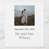 Moderne Minimalistische Elegante Foto Weinkeller Weinetikett (Einzelnes Label)