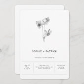 Moderne Minimalistische Elegante Frühjahrssonne Einladung (Vorne/Hinten)