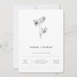 Moderne Minimalistische Elegante Frühjahrssonne Einladung