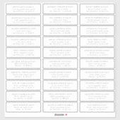 Moderne, Minimalistische elegante Gästebeladresse Aufkleber (Blatt)