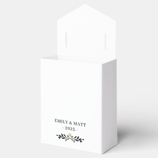 Moderne Minimalistische Elegante Gastgeschenk Hoch Geschenkschachtel (Geöffnet)