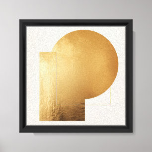 Moderne minimalistische elegante Goldene Muster Leinwanddruck