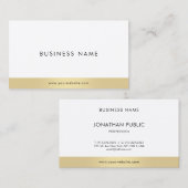 Moderne, Minimalistische, elegante Goldvorlage pop Visitenkarte (Vorne/Hinten)