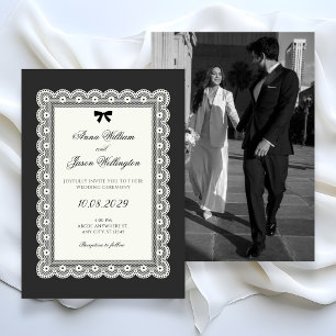 Moderne minimalistische elegante Hochzeit  Einladung
