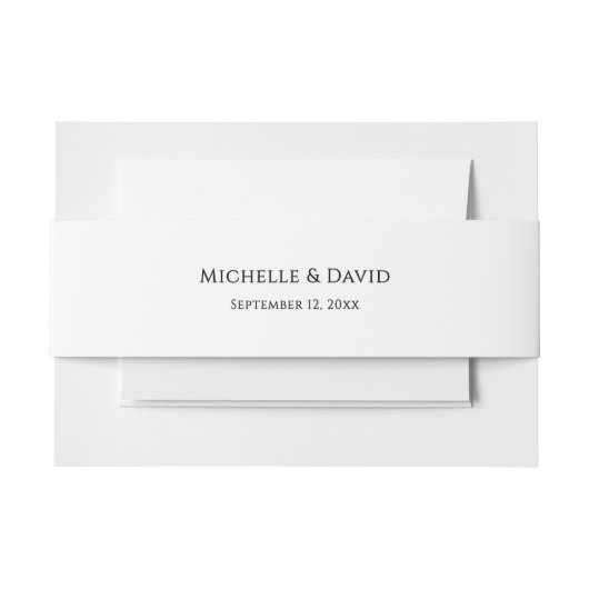 Moderne Minimalistische Elegante Hochzeit Einladungsbanderole (Vorderseite Beispiel)