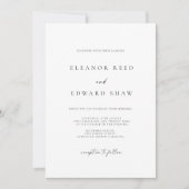 Moderne Minimalistische Elegante Hochzeitskarten Save The Date (Vorderseite)