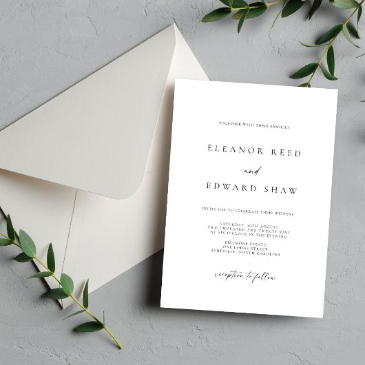 Moderne Minimalistische Elegante Hochzeitskarten Save The Date