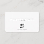 Moderne Minimalistische elegante Hochzeitswebsite Begleitkarte (Rückseite)