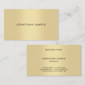 Moderne Minimalistische elegante Imitate - Goldvor Visitenkarte (Vorne/Hinten)