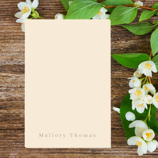 Moderne Minimalistische Elegante Ivory & Gold Post-it Klebezettel