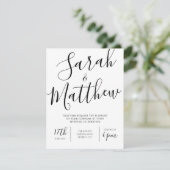 Moderne Minimalistische Elegante Kalligraphie Einladung (Stehend Vorderseite)