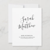 Moderne Minimalistische Elegante Kalligraphie Einladung (Rückseite)