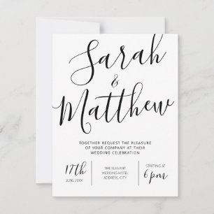 Moderne Minimalistische Elegante Kalligraphie Einladung