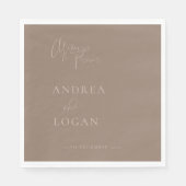 Moderne Minimalistische Elegante Klassische Hochze Serviette (Vorderseite)