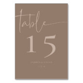 Moderne Minimalistische Elegante Klassische Tischn Tischnummer (Vorderseite)
