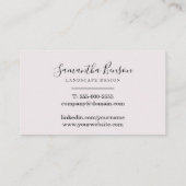 Moderne Minimalistische Elegante Landschaft Visitenkarte (Rückseite)