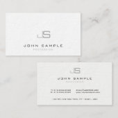 Moderne Minimalistische, elegante Monogramm-Vorlag Visitenkarte (Vorne/Hinten)