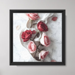 Moderne minimalistische elegante Rose-Marble-Fusio Leinwanddruck