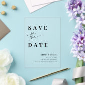 Moderne Minimalistische Elegante Save the Date Kar Acryleinladungen (In Situ (Hochzeit))