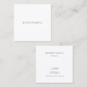 Moderne Minimalistische elegante Schablone Quadratische Visitenkarte (Vorne/Hinten)