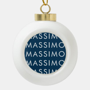 Moderne minimalistische elegante schlichte preußis keramik Kugel-Ornament