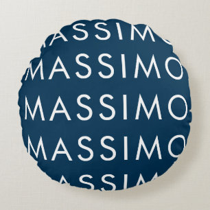 Moderne minimalistische elegante schlichte preußis rundes kissen