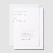 Moderne Minimalistische Elegante Schrift Pergament Einladungen (Versetzt)