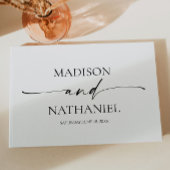 Moderne Minimalistische, elegante Schwarze Hochzei Gästebuch