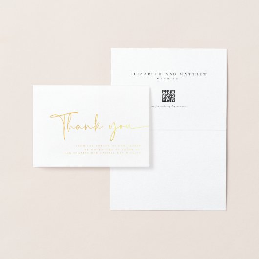 Moderne Minimalistische Elegante Simple Wedding Da Folienkarte (Anzeige)