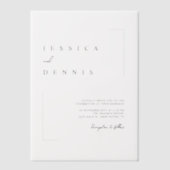 Moderne Minimalistische, elegante Skripthochzeit Pergament Einladungen (Vorderseite)