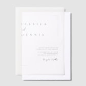 Moderne Minimalistische, elegante Skripthochzeit Pergament Einladungen (Versetzt)