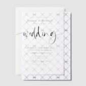 Moderne Minimalistische, elegante Skripthochzeit Pergament Einladungen (Versetzt (Einladung))