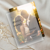 Moderne Minimalistische, elegante Skripthochzeit