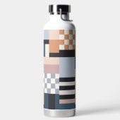 Moderne Minimalistische Elegante Textilkunst farbe Trinkflasche (links)
