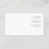 Moderne Minimalistische Elegante Trendy Template Visitenkarte (Rückseite)