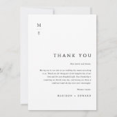 Moderne Minimalistische, elegante Typografie-Foto  Dankeskarte (Rückseite)