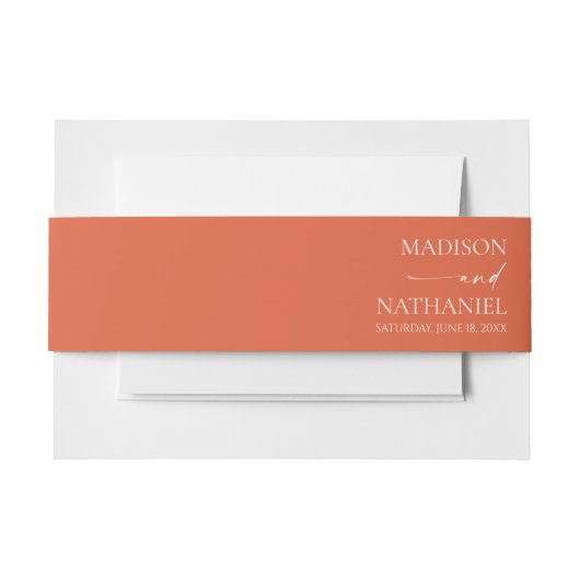 Moderne Minimalistische Elegante Verona Sonnenunte Einladungsbanderole (Vorderseite Beispiel)