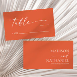 Moderne Minimalistische Elegante Verona Sonnenunte Platzkarte