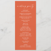 Moderne Minimalistische Elegante Verona Sonnenunte Programm (Rückseite)