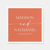 Moderne Minimalistische Elegante Verona Sonnenunte Serviette (Vorderseite)