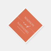 Moderne Minimalistische Elegante Verona Sonnenunte Serviette (Ecke)