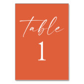 Moderne Minimalistische Elegante Verona Sonnenunte Tischnummer (Vorderseite)