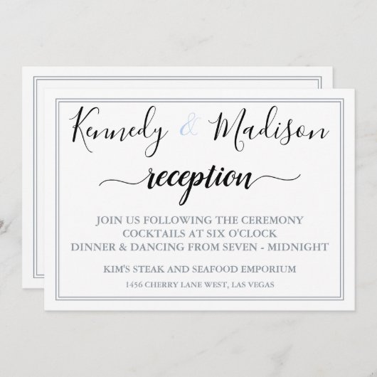 Moderne Minimalistische ✨ 💍 eleganter Hochzeitsfe Einladung (Vorne/Hinten)