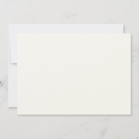 Moderne Minimalistische Elfenbein-Hochzeit retten Save The Date (Rückseite)