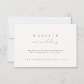 Moderne Minimalistische Elfenbein-Hochzeitsplattfo Einladung (Vorderseite)